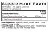 Thyme 1oz Low Alcohol Supplement Facts Box